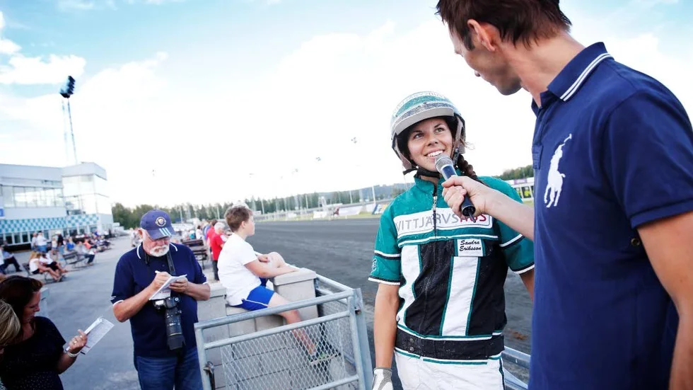 Seger. Sandra Eriksson vann lärlings-SM på Åbytravet i Göteborg.