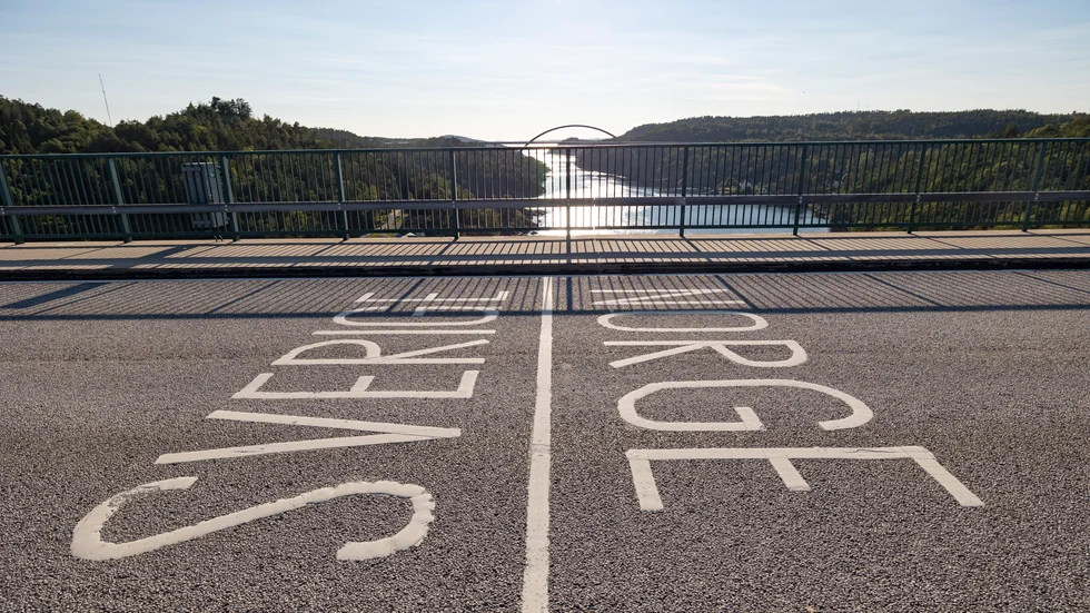 Jämfört med innan pandemin åker 28 procent färre norrmän över gränsen på dagsturer till Sverige. Arkivbild.