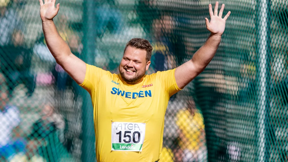 Daniel Ståhl är svensk mästare i kulstötning. Arkivbild