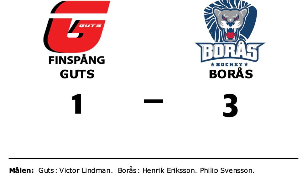 IK Guts Finspång förlorade mot Borås HC
