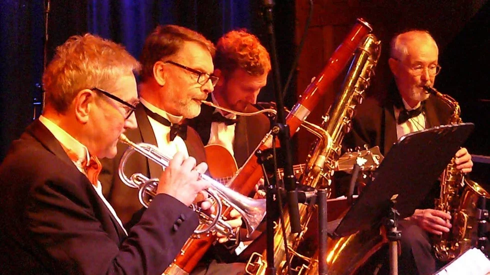 Jurassic Jazz Quartet: fr v: Bent Persson, Per Jonsson Gille, Johan Nilsson, Björn Hagvall