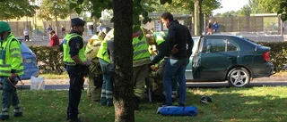 Flera bilar i olycka – stopp på Norra promenaden