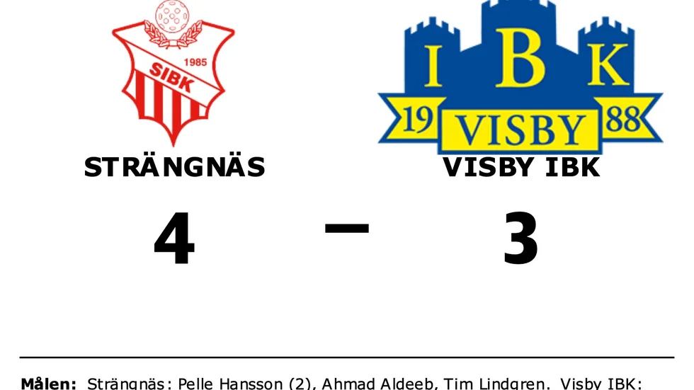 Strängnäs IBK vann mot Visby IBK