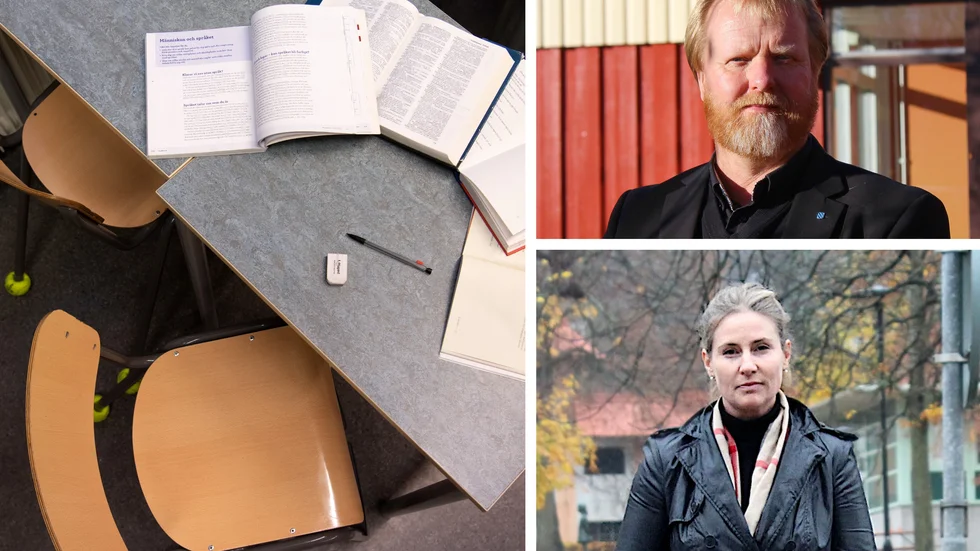 Per Arne Sterner, förvaltningschef och Charlotte Widegren (M) ordförande bildningsnämnden.