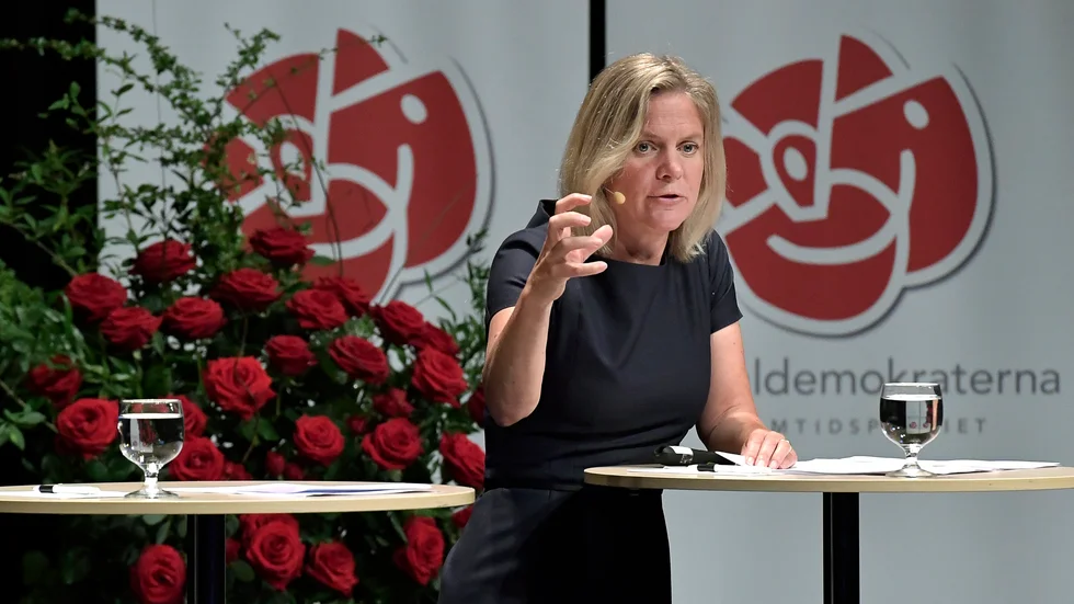 Het potatis. Skribenten hoppas på stopp för vinster i välfärden. På bilden finansminister Magdalena Andersson Foto: Janerik Henriksson/TT.