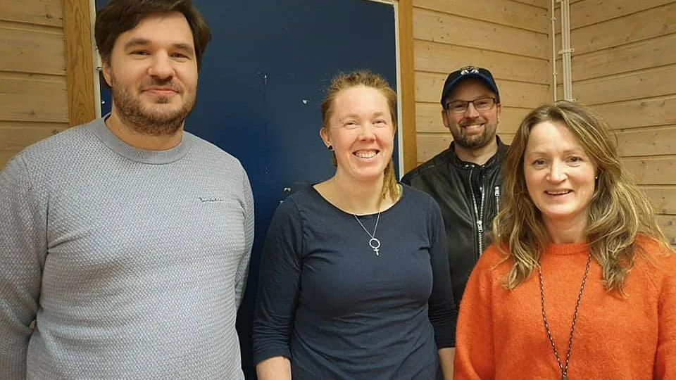 Delar av LRF:S piteåavdelings nya styrelse: Johannes Nyman, ordförande, Josefin Lundberg, Ola Hortlund och Jenny Bucht.