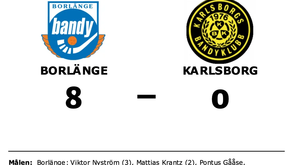 Borlänge Bandy vann mot Karlsborgs BK