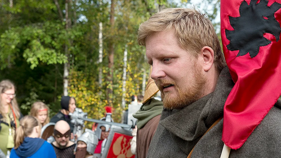 Arrangör. Daniel Sjögren är en av fem personer som planerat lajvet och helgen. Foto: Annika Eriksson.