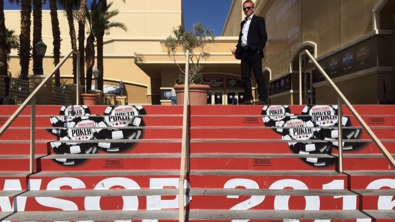 Tommy Alm vid Poker-VM i Las Vegas. Foto: Privat.