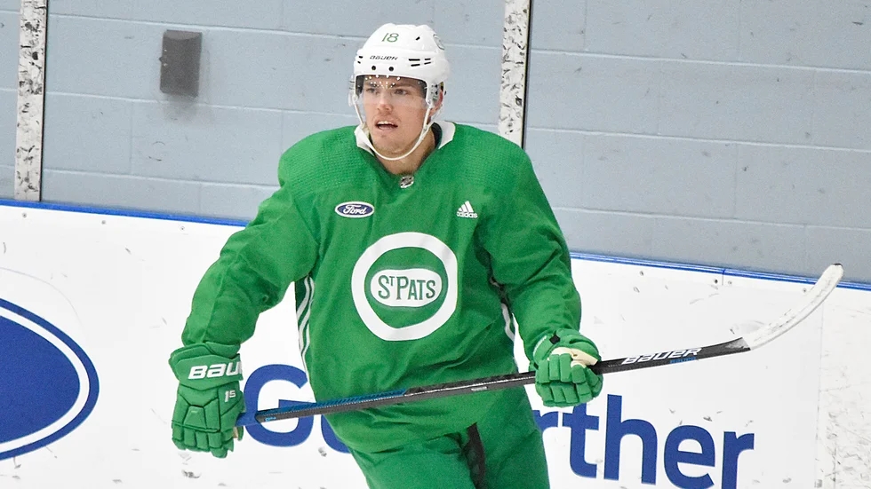Andreas Johnsson på Torontos tisdagsträning, som Norran bevakade på plats. 