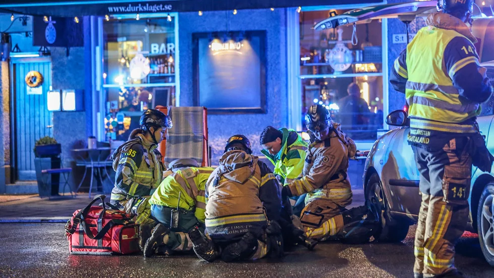 En person har blivit påkörd av en bilist på onsdagskvällen.