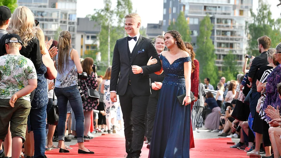 Norran sänder, precis som flera år tidigare, direkt från studentbalens röda matta. Arkivbild: Jeanette Lövgren