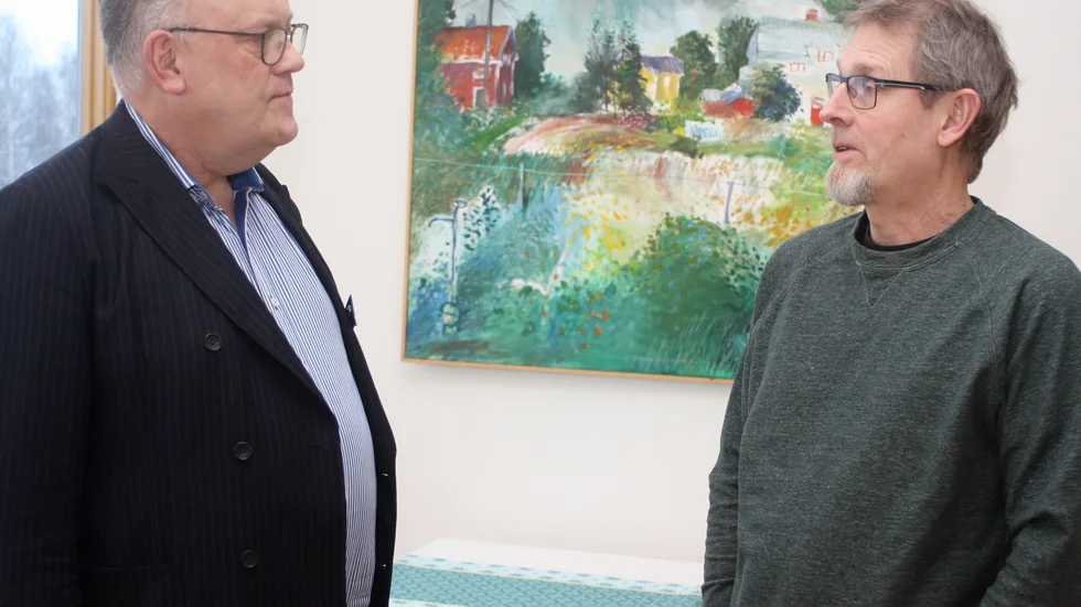 Lars Koverberg, initiativtagare till kvalitets- och miljönätverket i samspråk med Mats Hallefors, Boliden. 