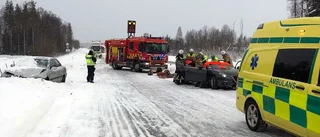 Trafikolycka på E 4 norr om Kåge