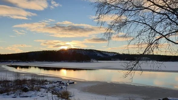 Solnedgång i Arjeplog