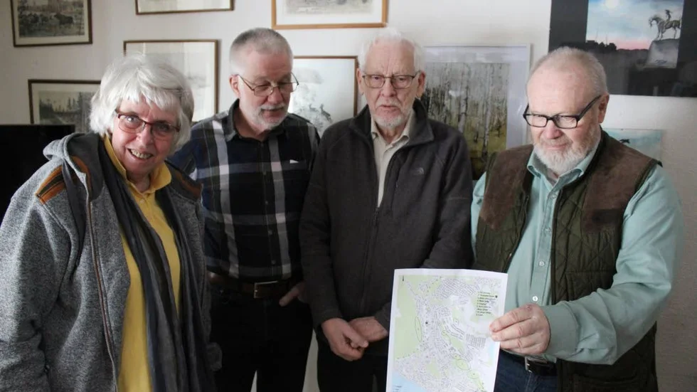 Några från den nybildade bogruppen i Krokek, från vänster Louise Tottie Gustafsson, Ragne Nilsson, Börje Forsling och Affe Gustafsson.