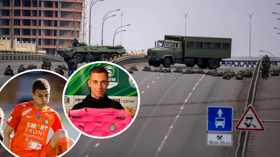 Tidigare AFC Eskilstuna-spelarna Ivan Bobko och Andriy Chekotun får inte lämna Ukraina och ska vara redo att rycka in i kriget.