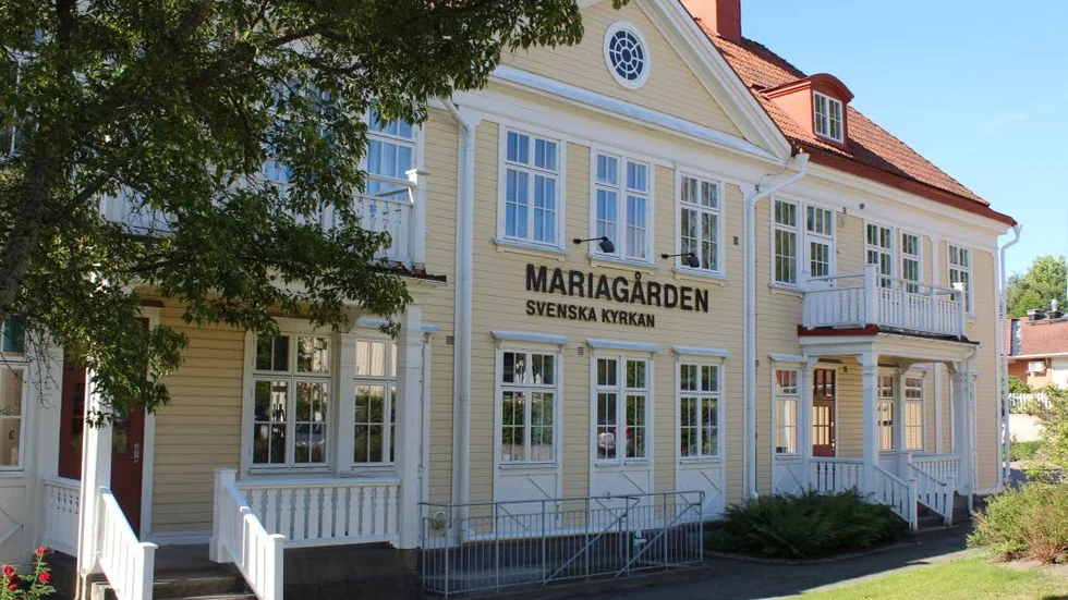 Mariagården i centrala Finspång är församlingshem åt svenska kyrkan och har gudstjänster.
