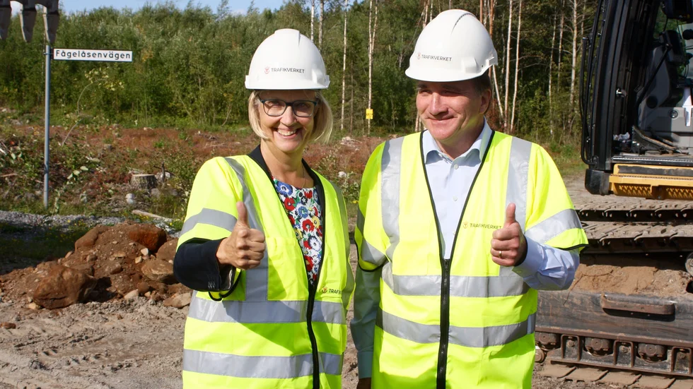 Lena Erixon, generaldirektör på Trafikverket och statsminister Stefan Löfven. 