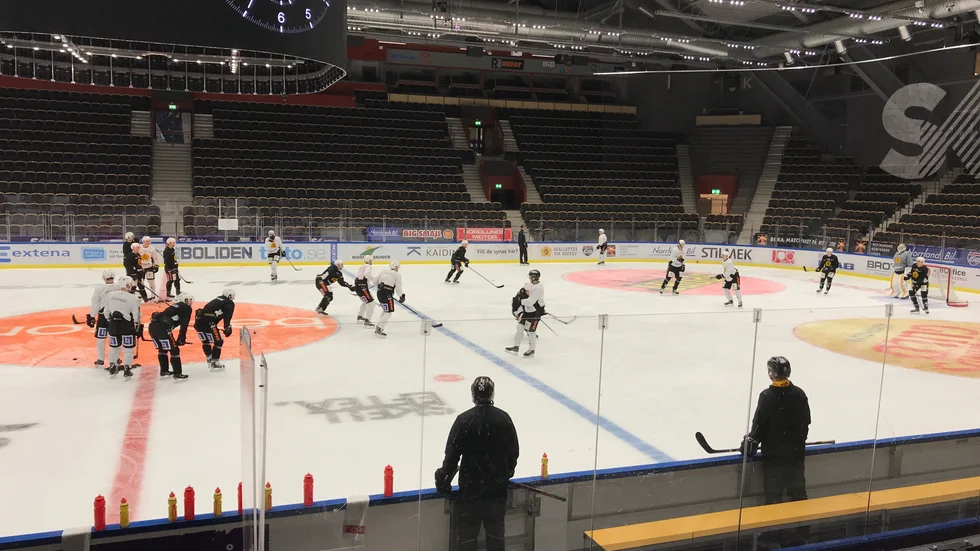 AIK:s isträning den 20 december. 
