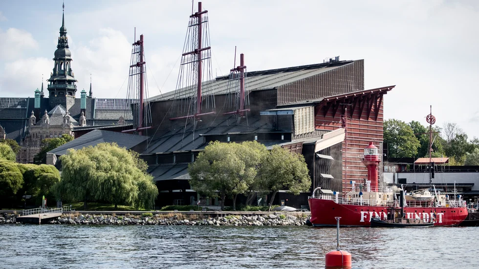 Fyrskeppet Finngrundet framför Vasamuseet på Djurgården i Stockholm. Arkivbild.