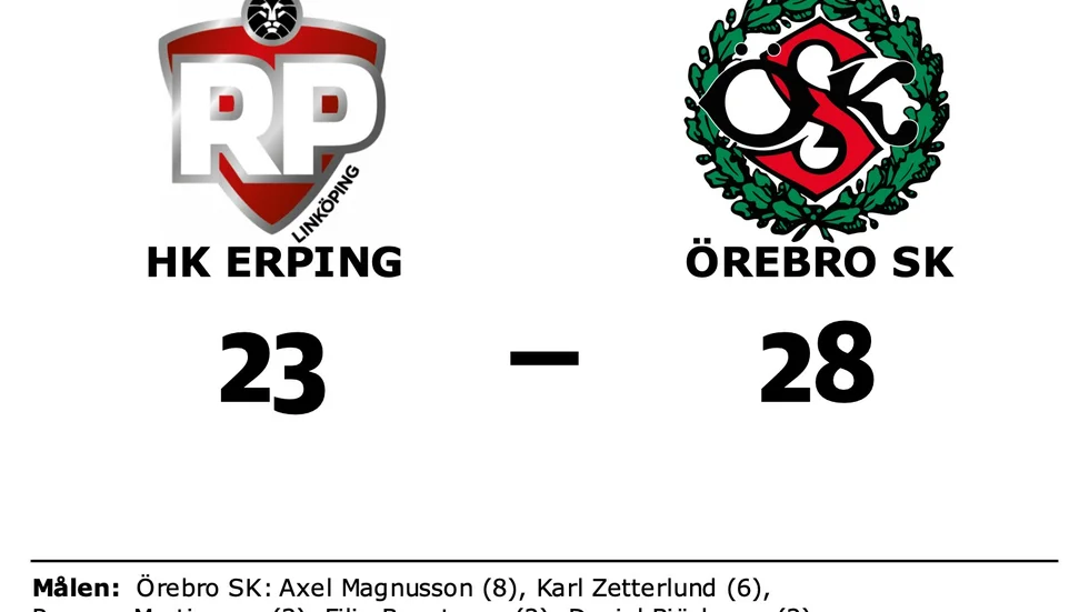 HK eRPing förlorade mot Örebro SK Herr