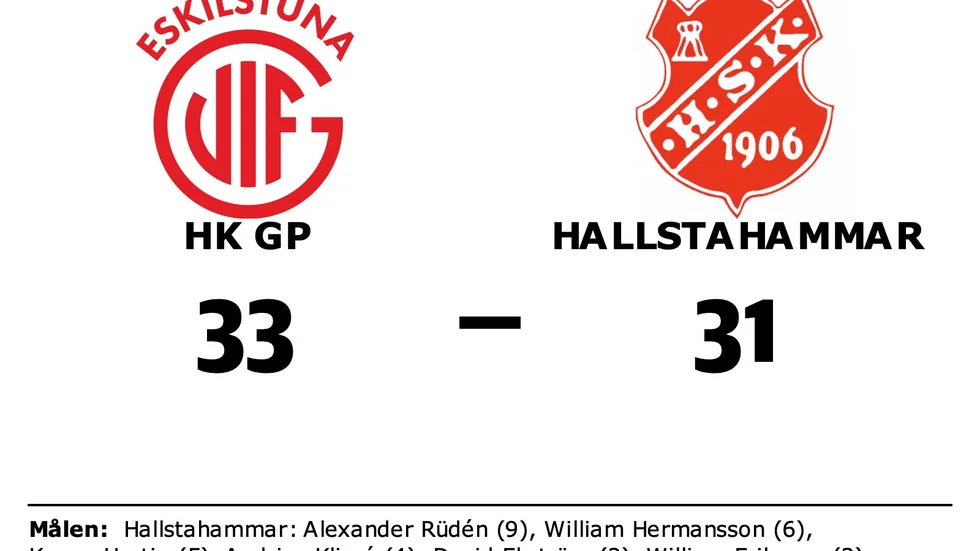 HK GP vann mot Hallstahammars SK HK