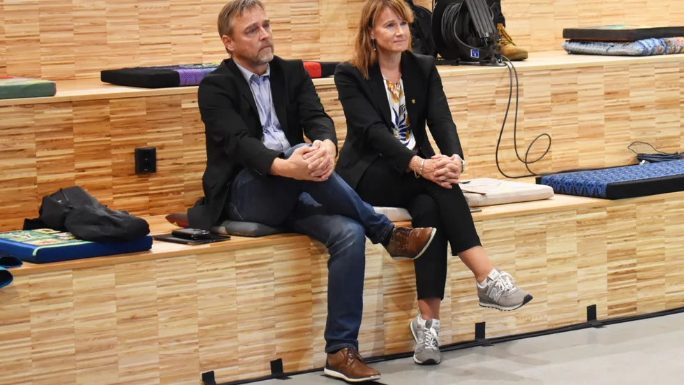 Ekonomichef Samuel Lundqvist och kommundirektör Kristina Sundin Jonsson håller i planeringen av den stora investeringen. Arkivbild.