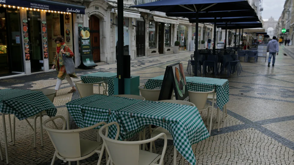 Lugnt på gatorna i Lissabon tidigare i veckan.