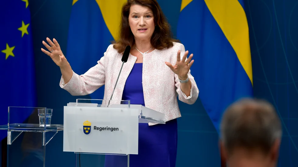 Utrikesminister Ann Linde har haft ett digitalt möte med elever på Platengymnasiet i Motala.