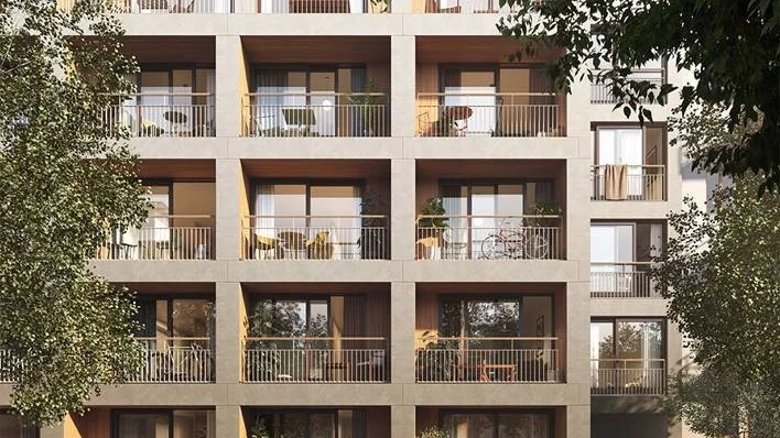 Sammanlagt blir det 107 yteffektiva lägenheter i det nya bygget vid Fyrisvallsgatan i Uppsala.
