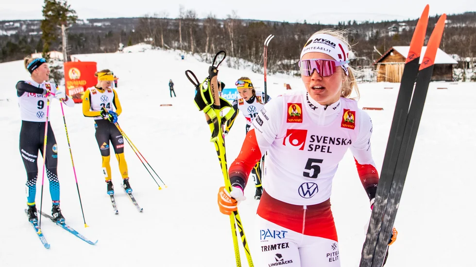 Emma Ribom, Piteå Elit SK, blev bästa norrbottning med sin fjärdeplats i Bruksvallarnas sprinttävling i klassisk stil.