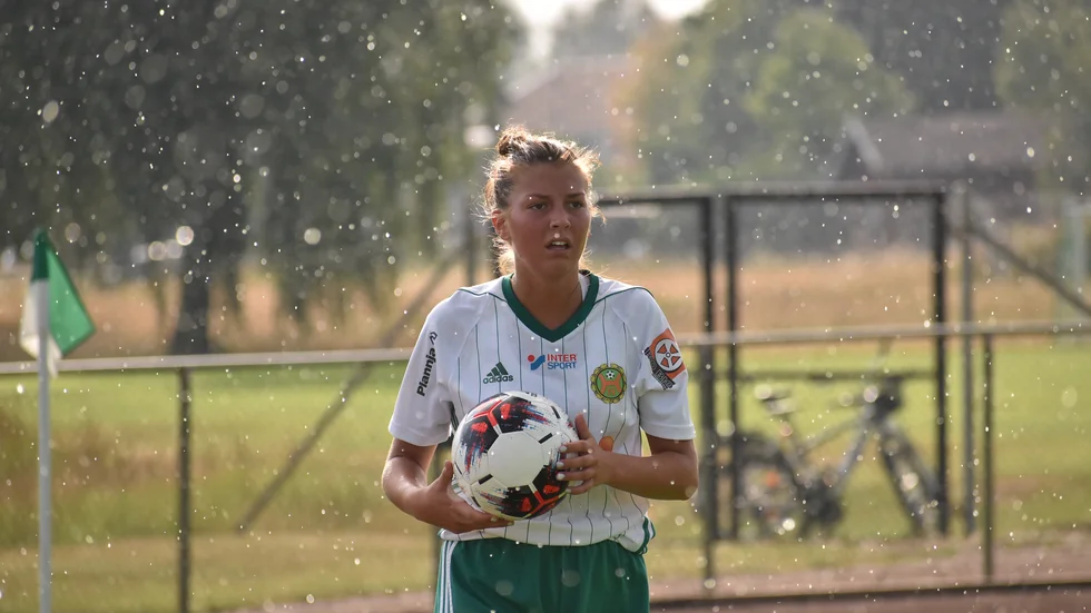 Stina Reinholdsson gjorde mål för Hultsfred när de förlorade med 3-4 mot Lindsdal. 