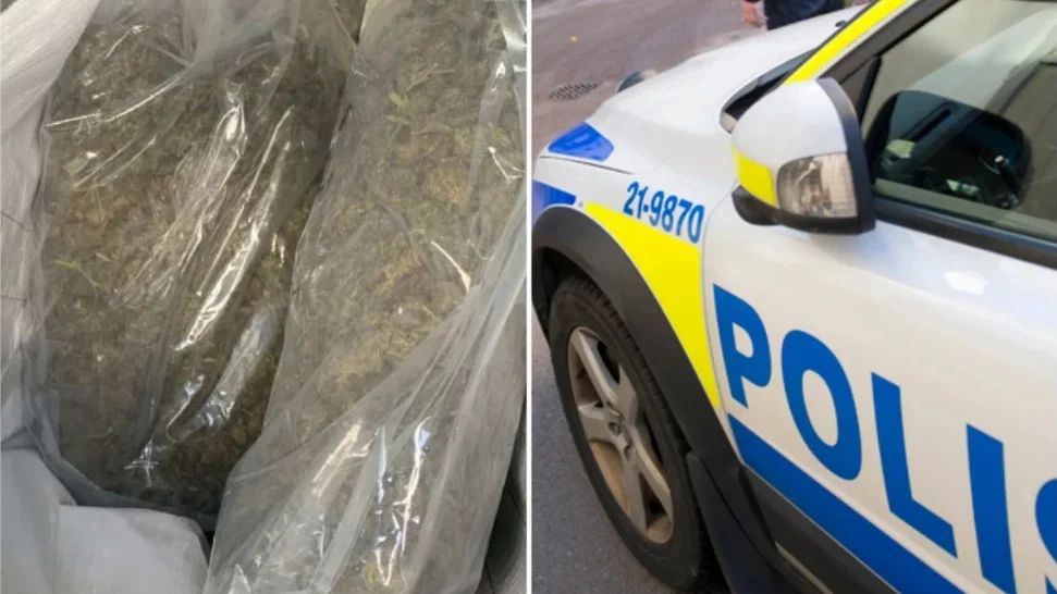 I mannens bil hittade polisen två kilo cannabis och annan narkotika. 