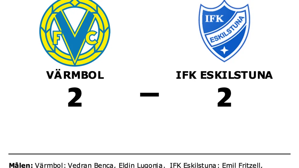 Värmbol spelade lika mot IFK Eskilstuna