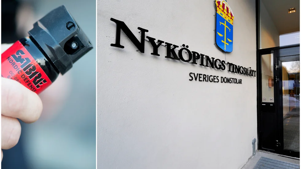 När kvinnan ertappades på Cityhallen hade hon en burk pepparspray med sig. Nu har hon åtalats misstänkt för ringa stöld och ringa vapenbrott.
