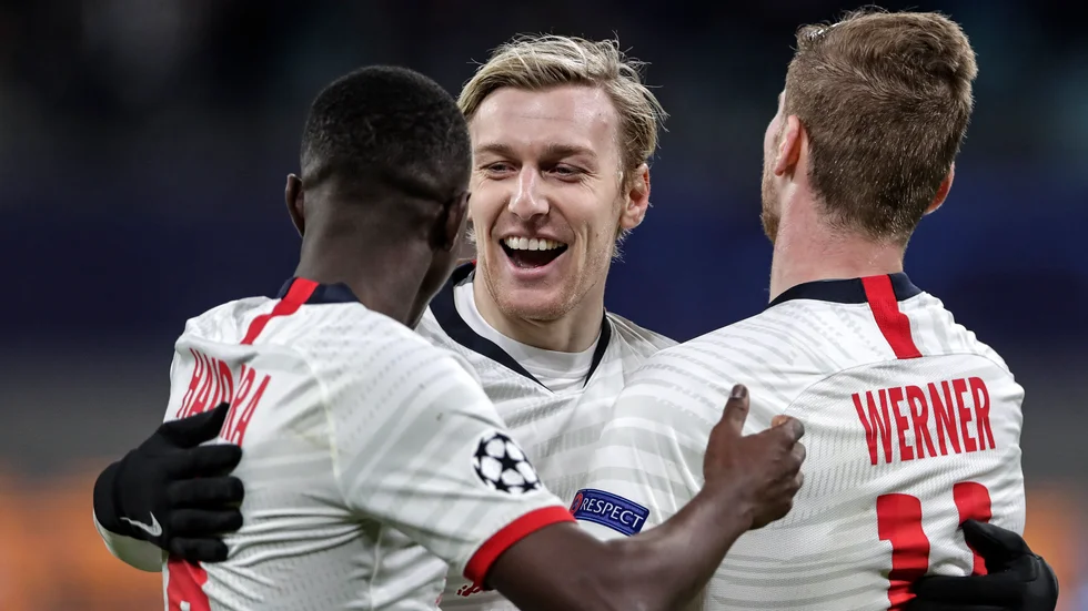 Emil Forsbergs RB Leipzig ges ett provisoriskt tillstånd för publik nästa säsong. Arkivbild.