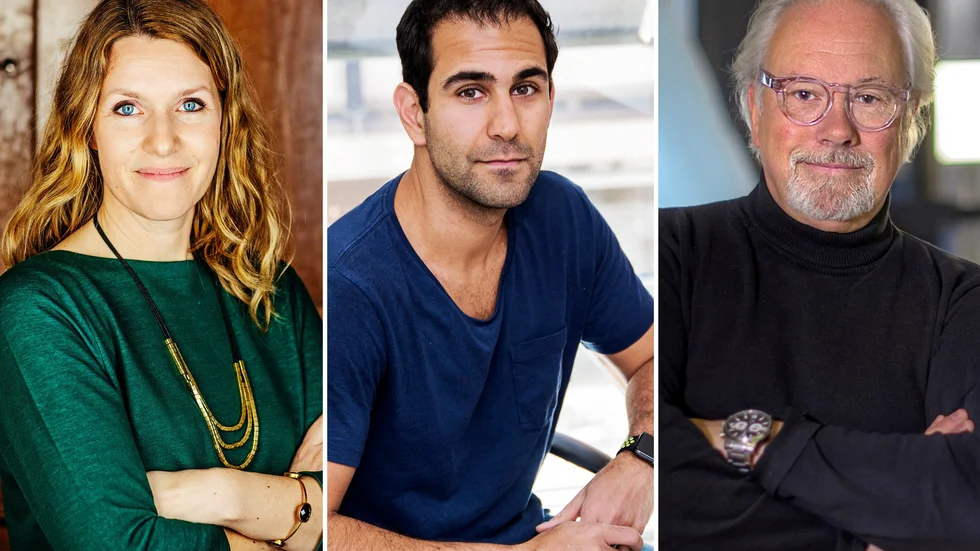 Nominerade till kommunikationspris. Södra tornets vd Anna Sundström, Ehsan Nasari vd på filmbyrån Populate samt Stewen Quigley, ansvarig utgivare för tidskriften Bizart kan vinna Publishingpriset.
