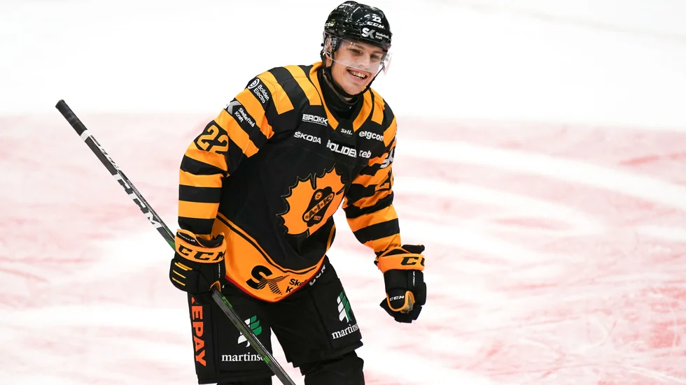Jonathan Johnson gjorde mål inför sin pappa och bror. Det blev enda målet i matchen och därmed segermålet när AIK vann med 1–0 mot Färjestad.