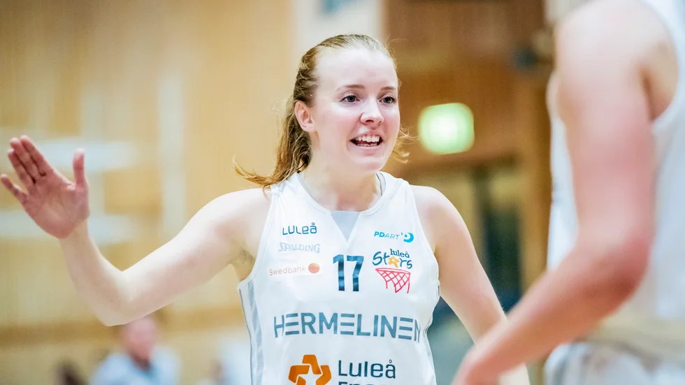 Hanna Lindvall blev poängbäst i Luleå Stars i segermatchen mot KFUM Uppsala.