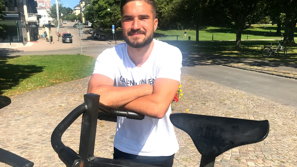 Almin Masic stod för ett riktigt snyggt mål på frispark för Norrköping, framspelad av Oliver Blomdahl, i SFL. "Inövad variant", säger han.