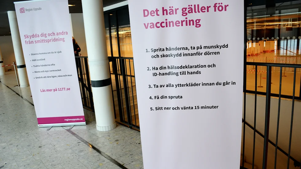 F-hallen i Fyrishov är den största av de lokaler som Region Uppsala hyrt för den kommande vaccineringen.