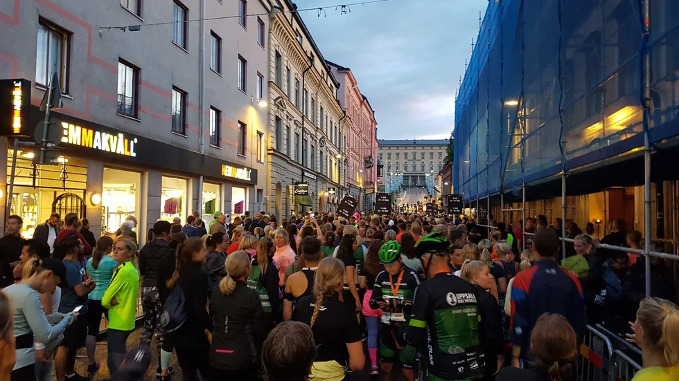 Så här såg det ut under Uppsala Night Run för två år sedan. I år flyttas loppet fram ett år 