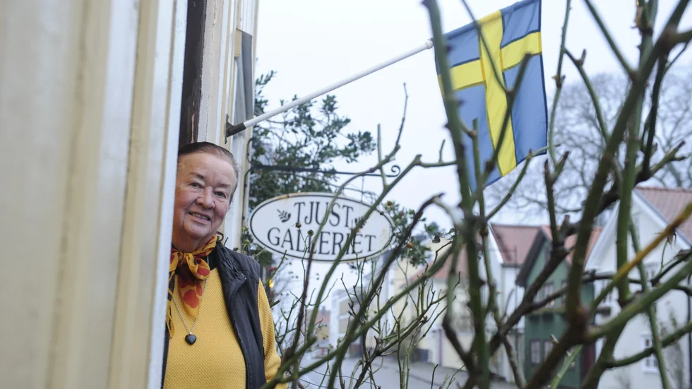 Åsa Jägerhorn har fortsatt att måla tavlor under hela pandemin. Nu har hon julskyltat i galleriets fönster och planerar att ha öppet nästan varje dag fram till jul.