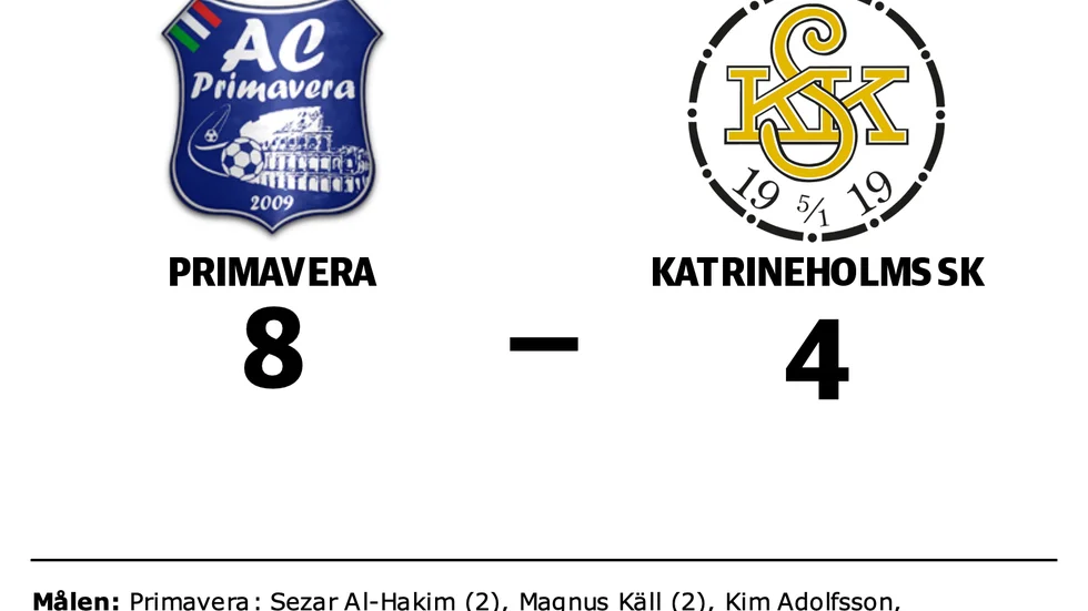 Primavera vann mot Katrineholms SK