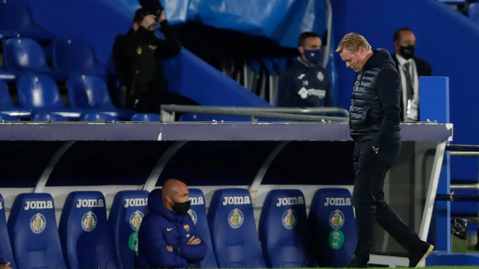 Barcelonas tränare Ronald Koeman, här under förlustmatchen mot Getafe tidigare i oktober.