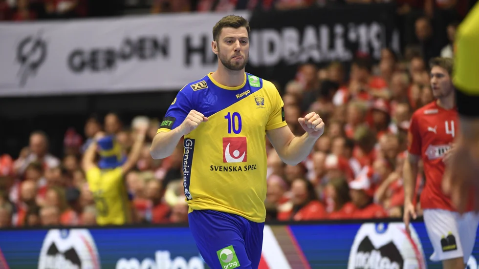 Niclas Ekberg (här under handbolls-VM 2019) och Lukas Nilsson har lämnat återbud till veckans landslagssamling. Arkivbild.