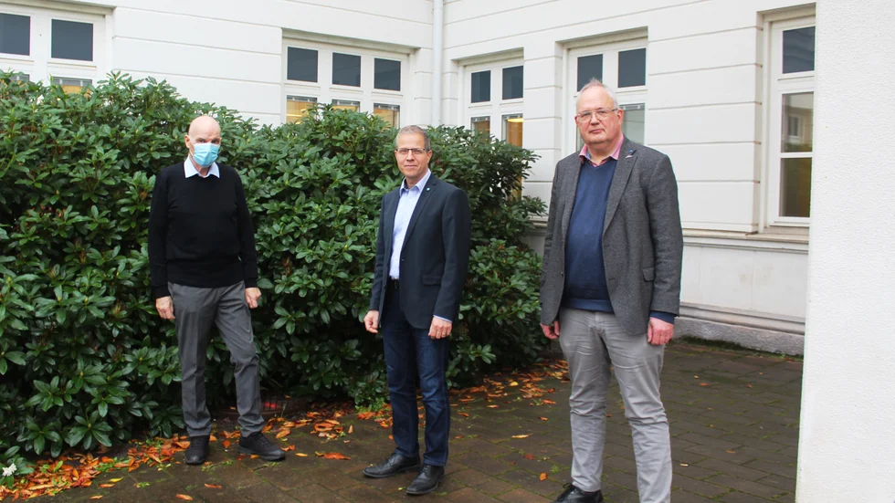SD:s Claus Zaar, Martin Kirchberg och Bo Karlsson redogjorde under måndagen för partiets regionbudgetförslag 2021-2023.