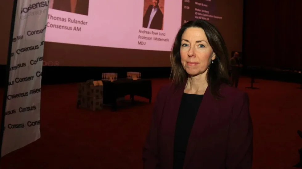 Vice riksbankschefen Anna Seim var kvällens första talare.