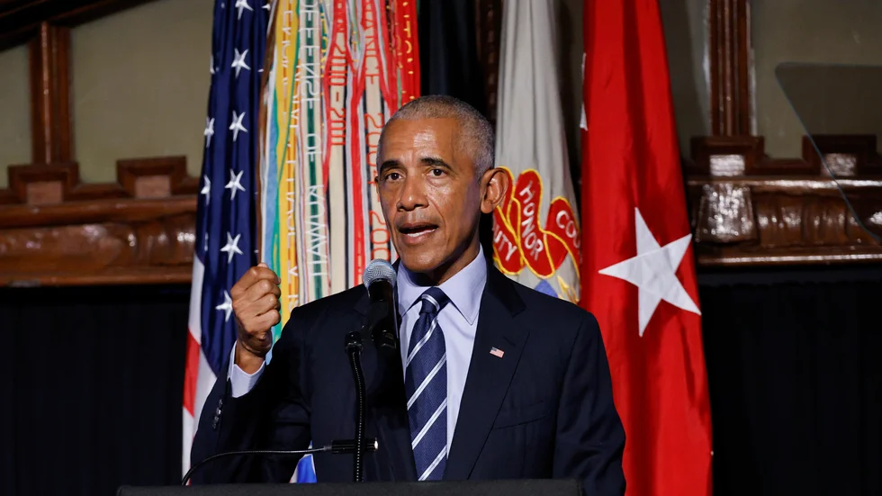 USA:s förre president Barack Obama ska kampanja för Kamala Harris. Arkivbild.